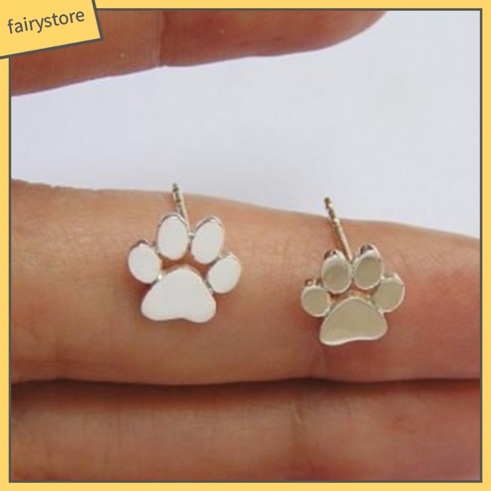 Bông Tai Hình Bàn Chân Chó Mèo Thời Trang Dự Tiệc Cho Nữ