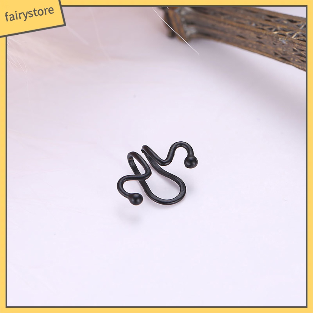 Khuyên Kẹp Vành Tai Không Xỏ Lỗ Kiểu Dáng Hình Học Đơn Giản Dành Cho Nữ