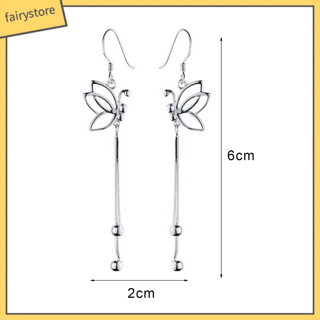 Bông Tai Chuỗi Dài Hình Bướm Bằng Hợp Kim Thanh Lịch Dành Cho Nữ