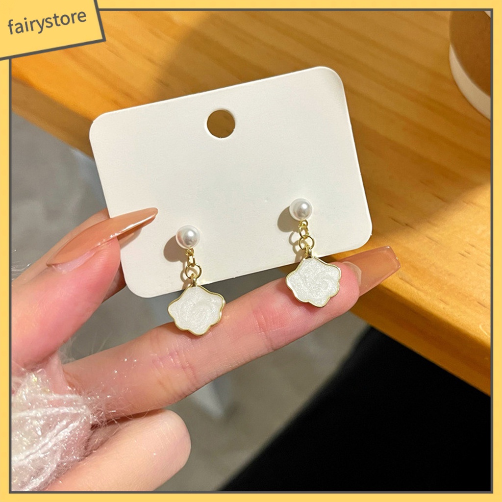 1 Đôi Bông Tai Hình Đám Mây Đính Ngọc Trai Giả Dễ Thương Dành Cho Nữ