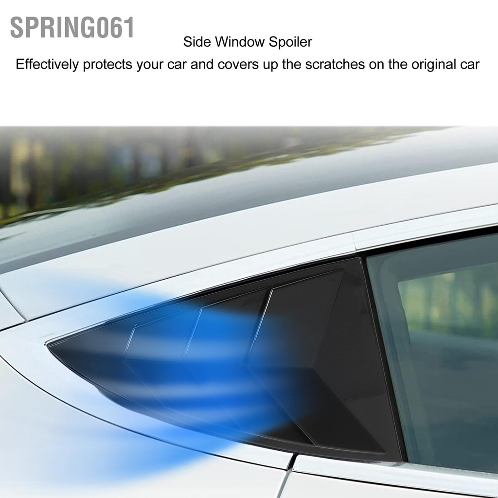 Spring061 2 Chiếc Cửa Sổ Bên Xẻ Tà Bề Mặt Mịn Tam Giác Bộ Chia Bóng Bao Da Thay Thế Cho Mẫu Tesla Model Y 2021 Đến 2023