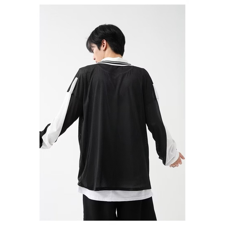 Áo Sơ Mi Tay Dài In Họa Tiết Độc Đáo Thời Trang Đường Phố Mỹ