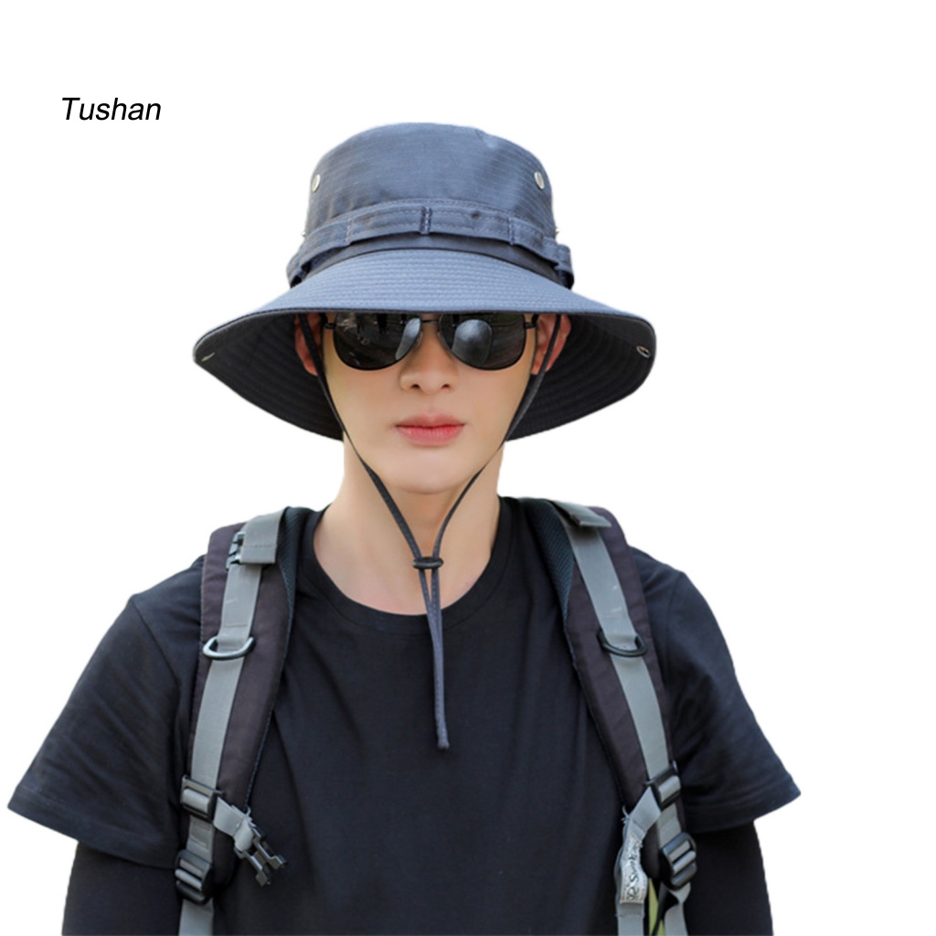 Mũ Ngư Dân Vành Rộng Màu Sắc Đơn Giản Có Thể Điều Chỉnh Kích Cỡ Dành Cho Nam Và Nữ