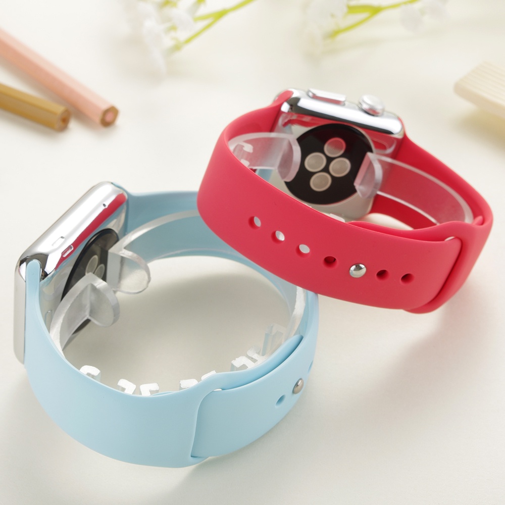 Dây Đeo Silicone Nhiều Màu 44mm 45mm 41mm 40mm 38mm 42mm Cho IWatch Serie 6 5 SE 7 8 Ultra 49mm