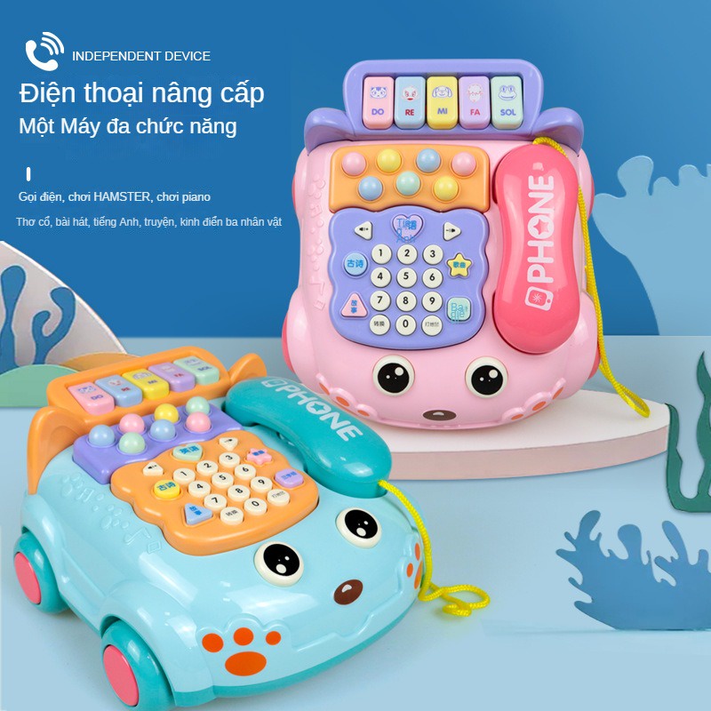 Mô Hình Điện Thoại Bàn Đồ Chơi Có Nhạc Giáo Dục Sớm Cho Bé