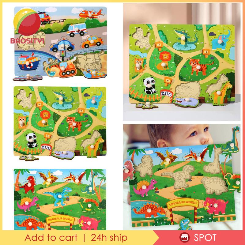 [Baosity1] Đồ Chơi Xếp Hình Giao Thông Bằng Gỗ Nhận Thức Cho Du Lịch