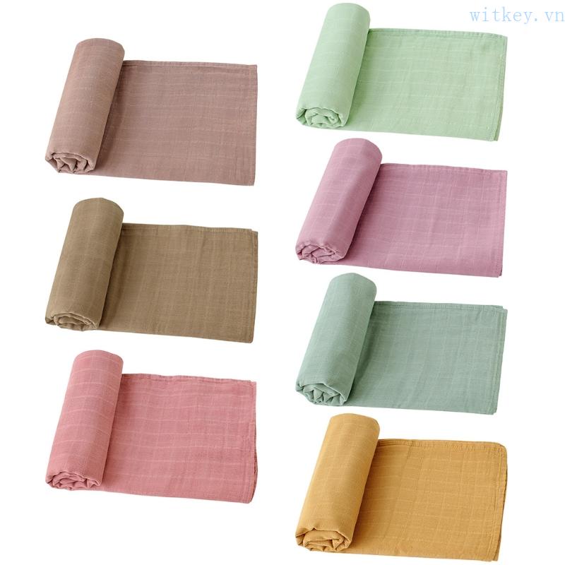 Chăn Gạc 2 Lớp 120x120cm Mềm Mại Phong Cách Muslin Dành Cho Em Bé Sơ Sinh
