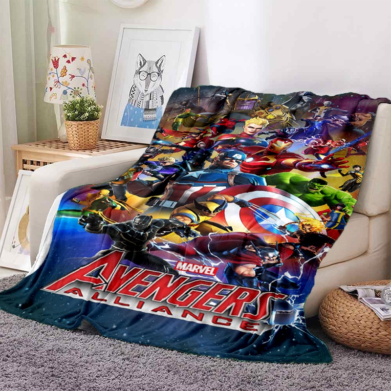 Chăn Quấn in Hình Khiên Captain America Siêu Anh Hùng Marvel Thoải Mái Thoáng Khí Cho Sofa / Văn Phòng / Ngủ Trưa J
