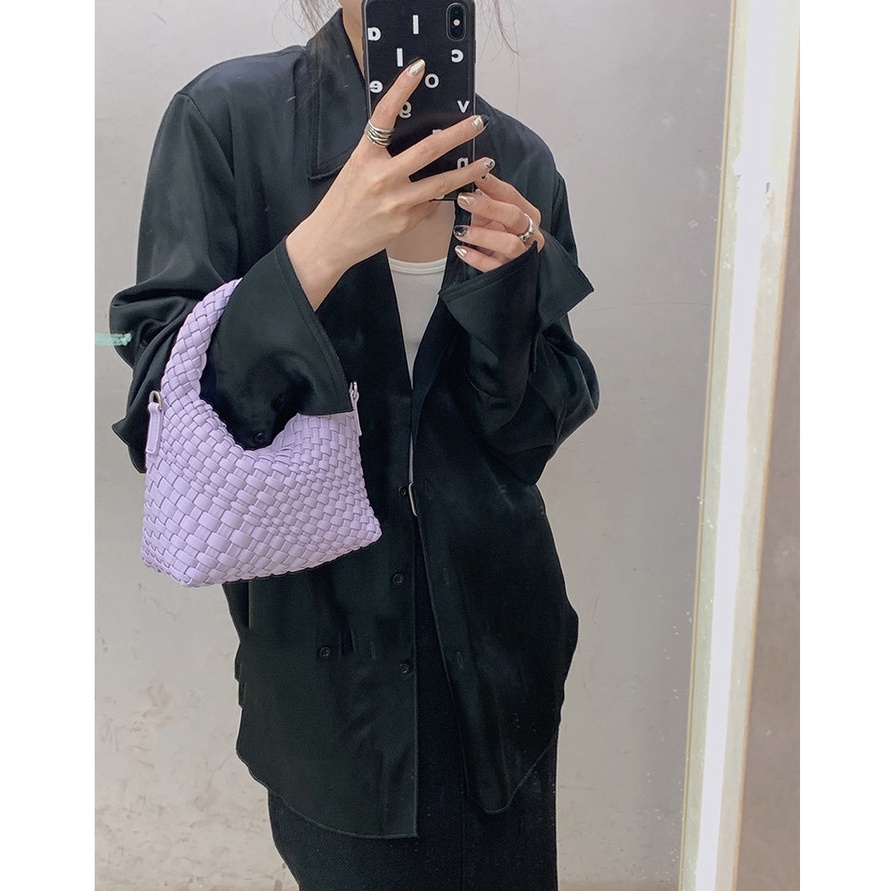 Túi Đeo Vai / Kẹp Nách Đan Tay Phong Cách Niche Mẫu Mới 2023 Thời Trang Cho Nữ