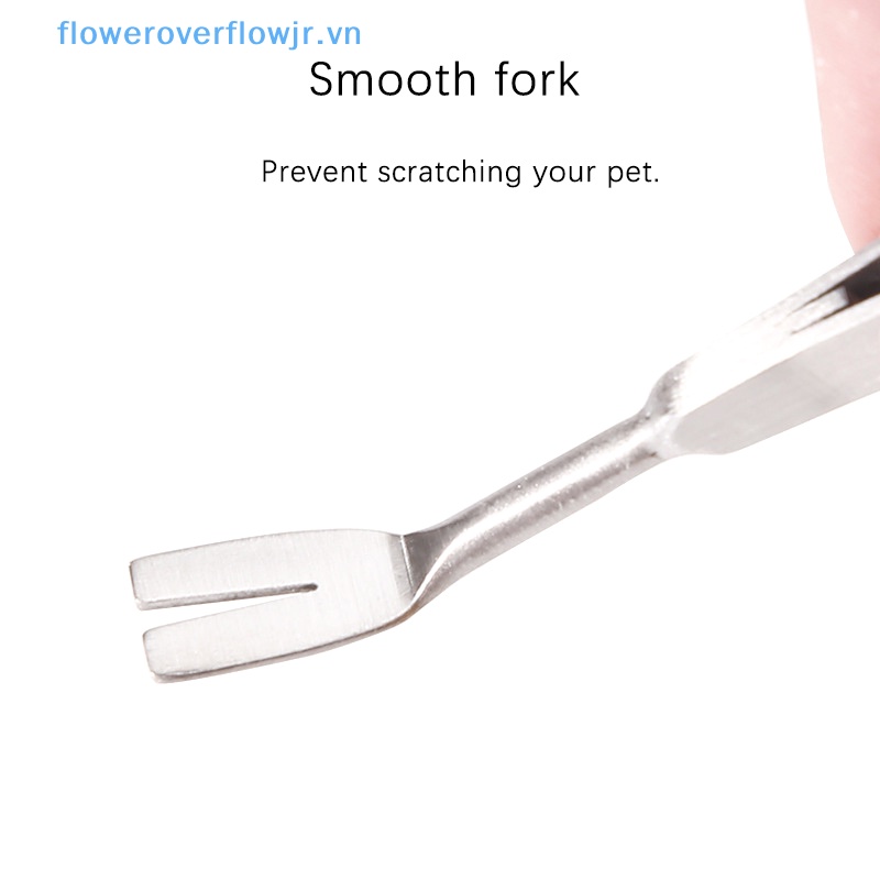 Nhíp Nhổ Lông Mèo Chuyên Nghiệp Bằng Thép Không Gỉ 2 Trong 1