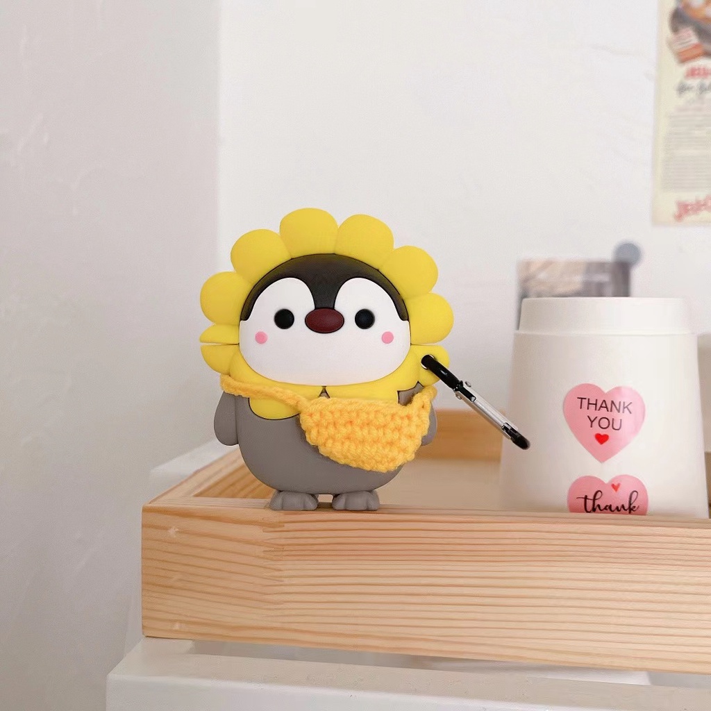 Vỏ Bảo Vệ Hộp Sạc Tai Nghe AirPods 1 / 2 / 3 Pro 2 Bằng Silicon Hình Chú Heo / Cá Mập 3D Dễ Thương