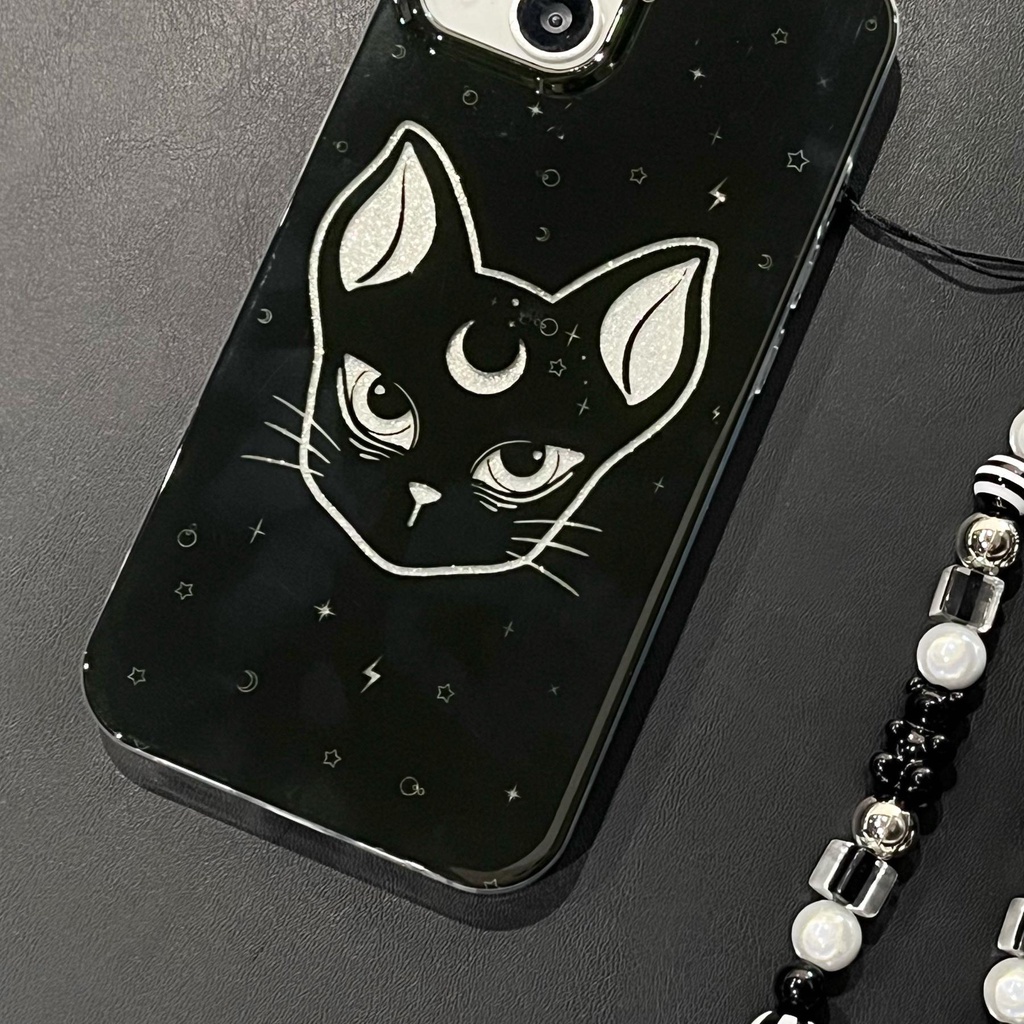 Ốp Điện Thoại TPU Mềm Trong Suốt Hai Mặt Hình Mèo / Thủy Thủ Mặt Trăng Cho iPhone 11 13 12 14 Pro Max