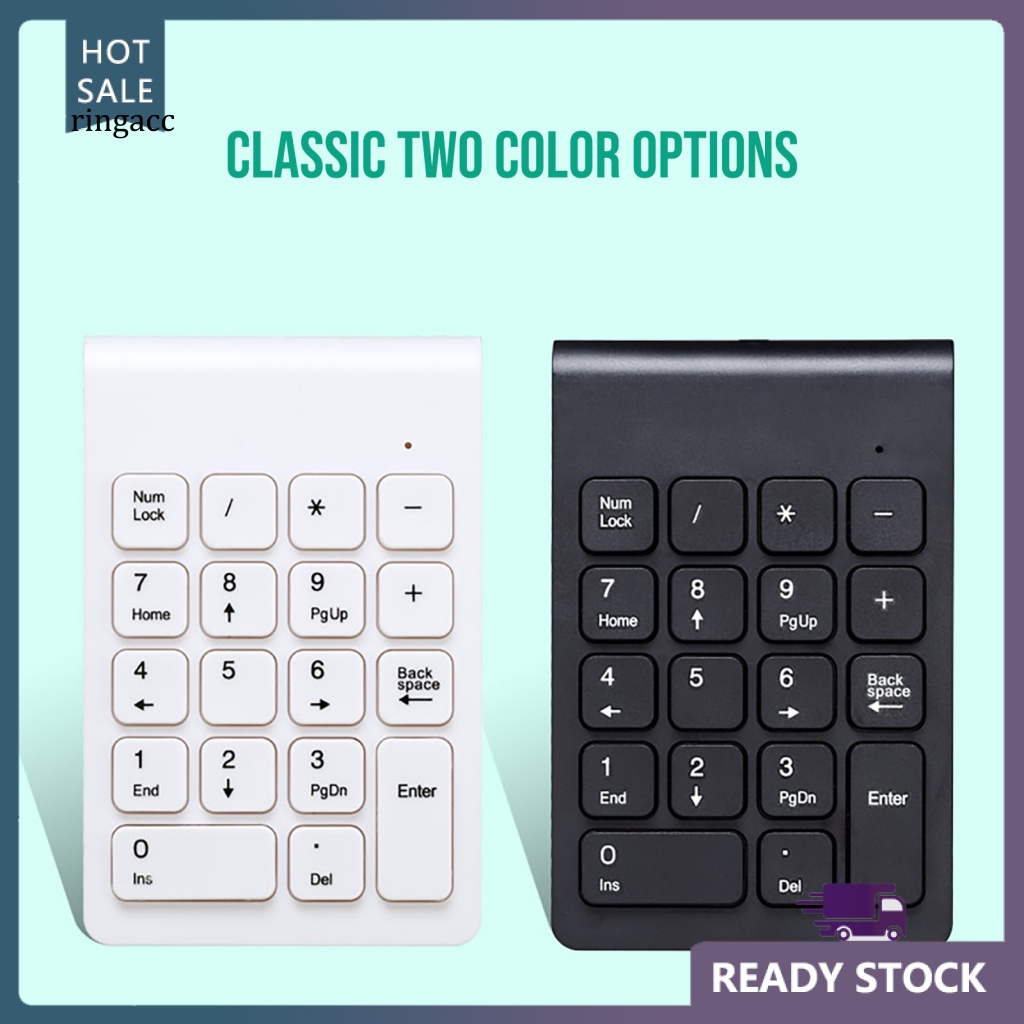 Bàn Phím Số 18 Phím Không Dây Mini Siêu Mỏng 2.4G RGA 268