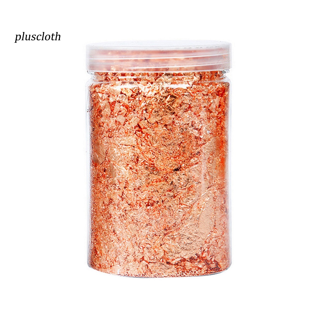 < Plusclothing > Lọ 10g Móng Tay Giả Lá Kim Loại Siêu Mỏng Không Đều Lấp Lánh