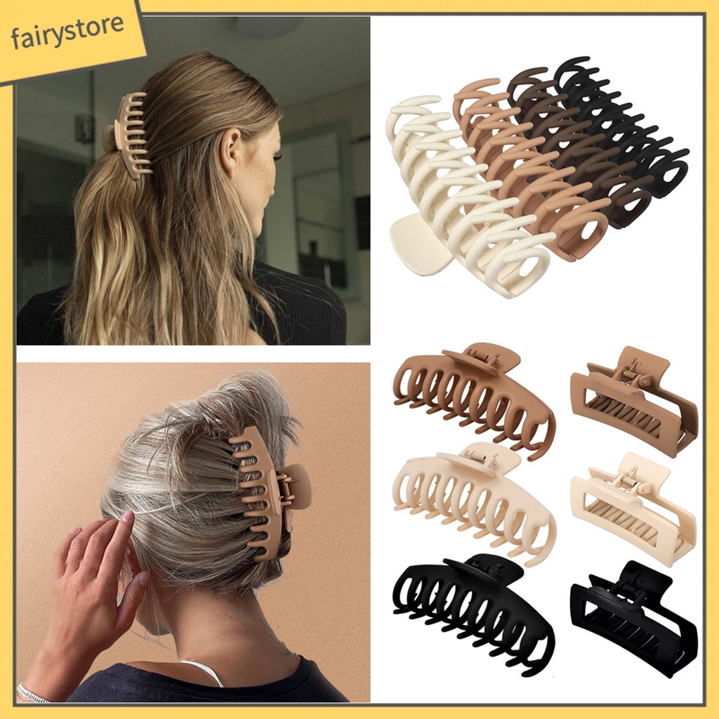 Bộ 8 Kẹp Tóc Bằng Nhựa PP Dày Dặn Độ Bền Cao Không Phai Màu Tiện Dụng Cho Nữ