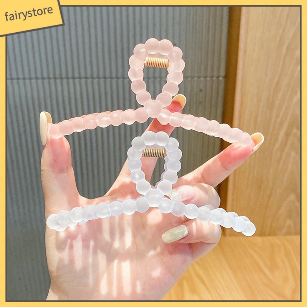 Set 4 Kẹp Tóc Càng Cua Acrylic Trong Suốt Màu Kẹo Tạo Kiểu Tóc Thời Trang