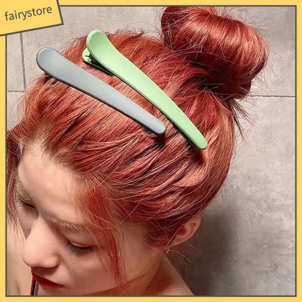 Kẹp Tạo Kiểu Tóc Màu Trơn Chống Trượt Gọn Nhẹ