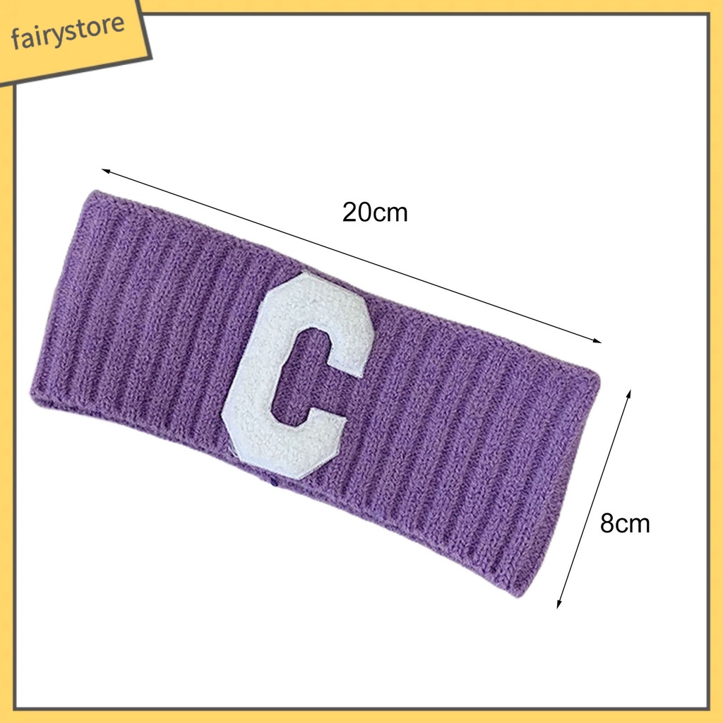 Băng Đô Thể Thao Bản Rộng Có Gân In Chữ C Mỏng Ấm Áp Cho Nữ