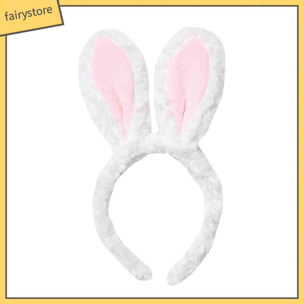 Băng Đô Cài Tóc Tai Thỏ Hoạt Hình Không Trượt Cho Nữ