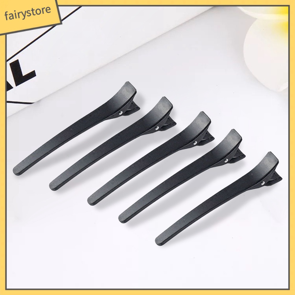 Set 12 Kẹp Tóc Tạo Kiểu Bằng Nhựa Màu Sắc Trơn Dành Cho Salon