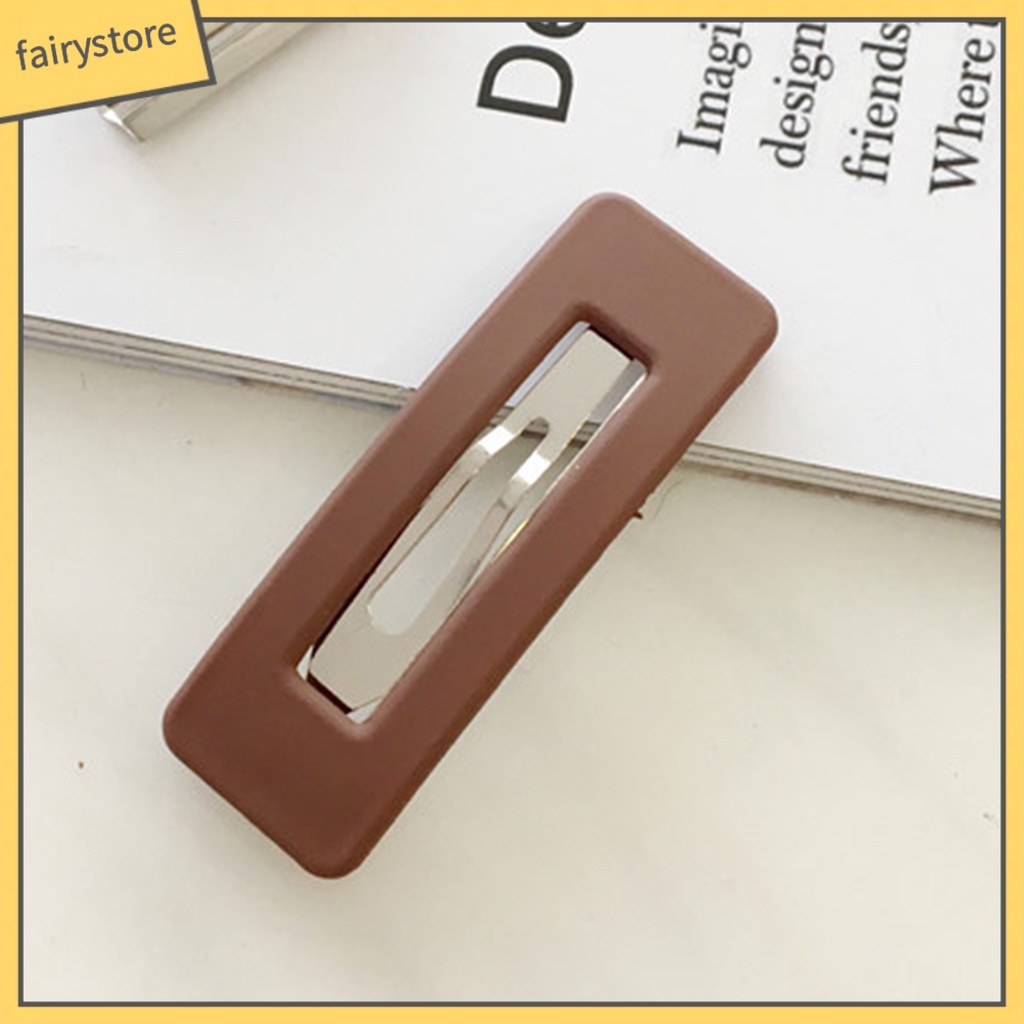 Set 2 Kẹp Tóc Hình Vuông Màu Sắc Kẹo Ngọt Dành Cho Nữ