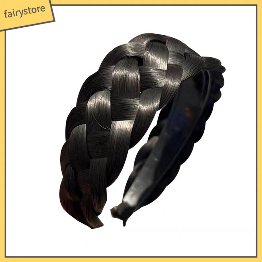 Băng Đô Cài Tóc Giả Thắt Bím Bằng Acrylic Co Giãn Tốt Thời Trang Cho Nữ