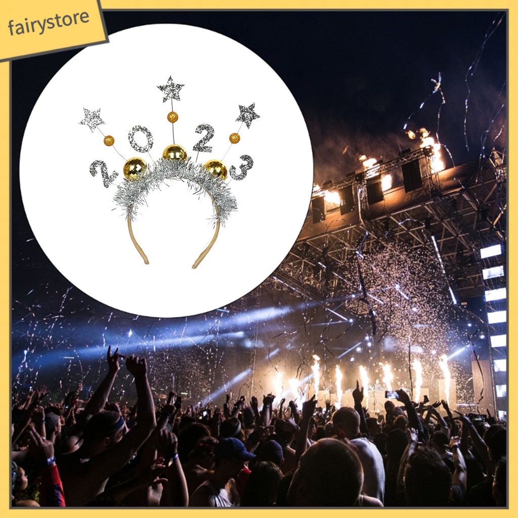 Băng Đô Cài Tóc Co Giãn Chống Trượt Trang Trí Năm Mới