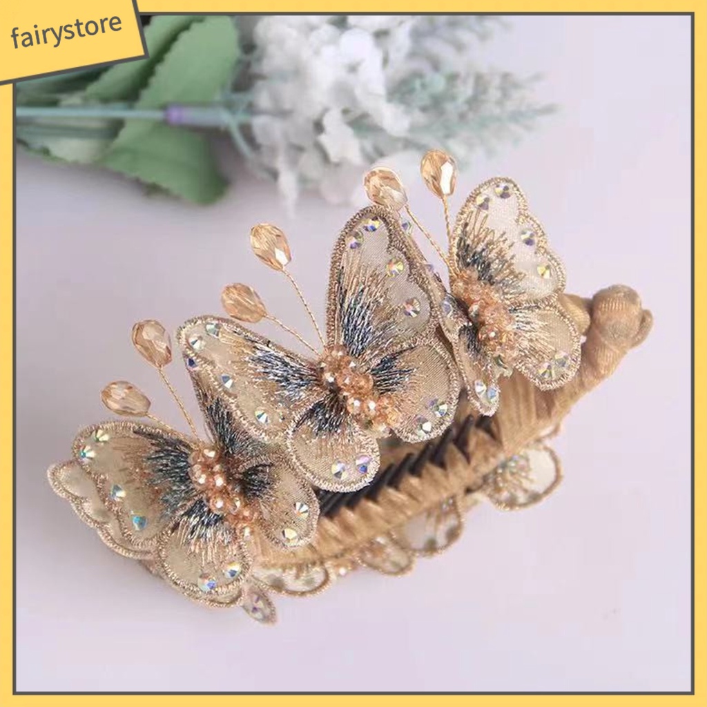 Kẹp Tóc Đuôi Ngựa Đính Đá Thủ Công Thời Trang