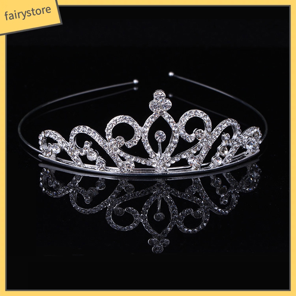 Cài Tóc Hình Vương Miện Đính Đá Xinh Xắn Cho Bé Gái