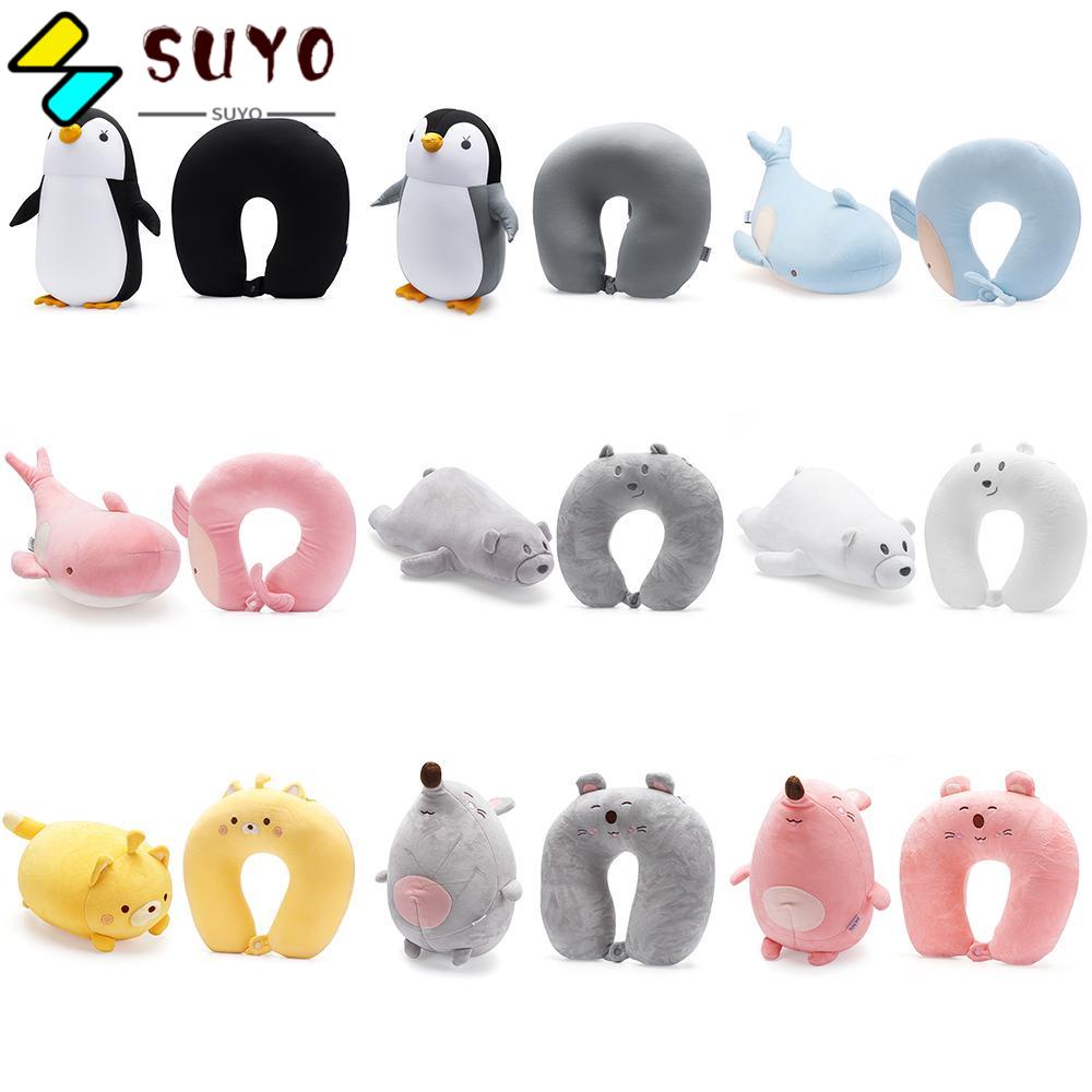 Suyo Gối Bông Mềm Mại Đa Năng Bảo Vệ Cổ Họa Tiết Hoạt Hình Chăm Sóc Sức