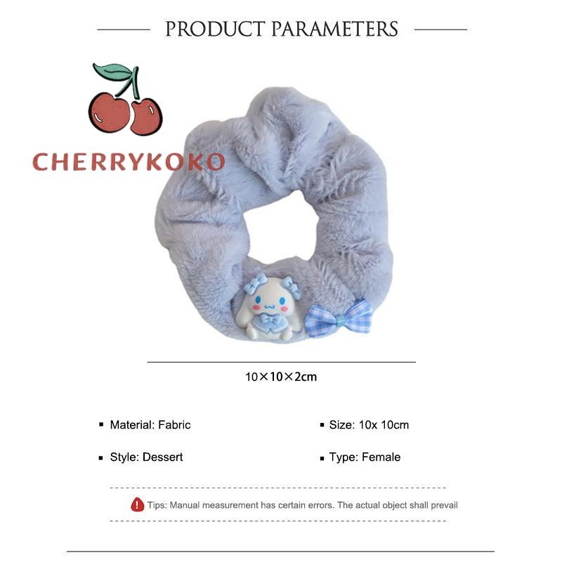 🍒🍒CHERRYKOKO Dây Buộc Tóc Acrylic Hình Chú Chó Dễ Thương Cho Nữ