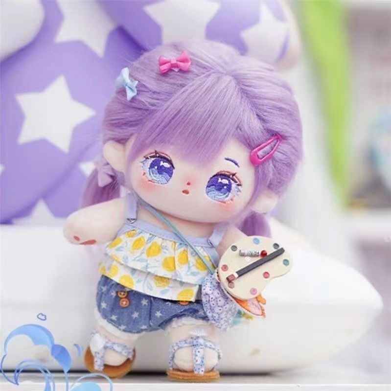 Bộ Búp Bê Nhồi Bông Attribute Hoạt Hình Đáng Yêu Dành Cho Bé Gái 20cm
