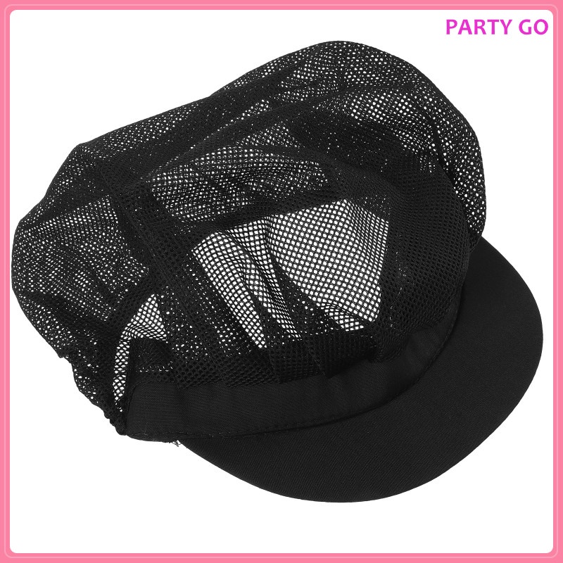 Mũ Đầu Bếp Bằng Cotton Phối Lưới Thoáng Khí Cho Nam