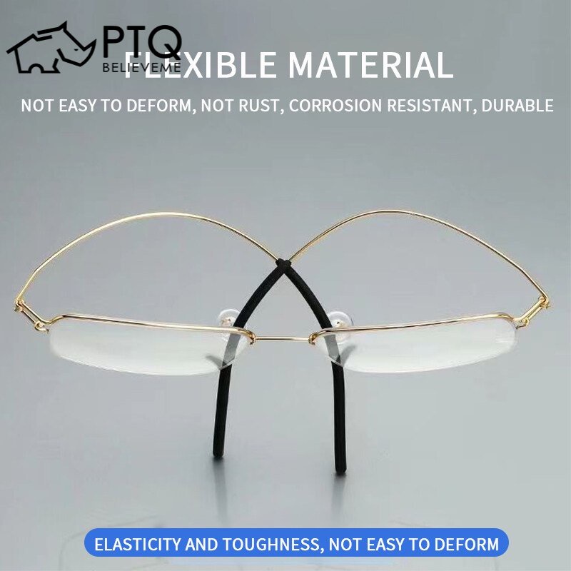 Kính Đọc Sách Không Gọng Siêu Nhẹ Siêu Co Giãn Chống Bức Xạ Thời Trang Cho Nam Và Nữ