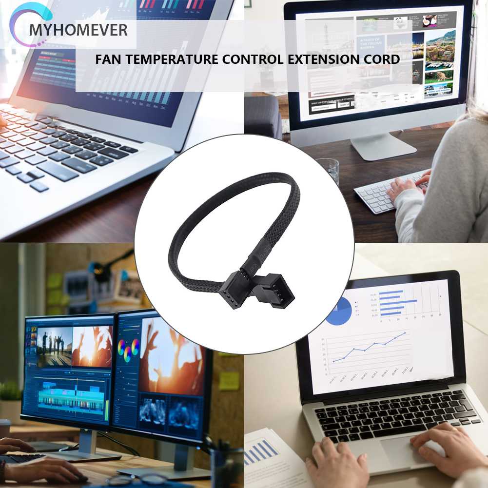 Cáp Nối Dài Quạt Tản Nhiệt CPU Máy Tính PC / Vỏ Sò 30cm 4 Pin