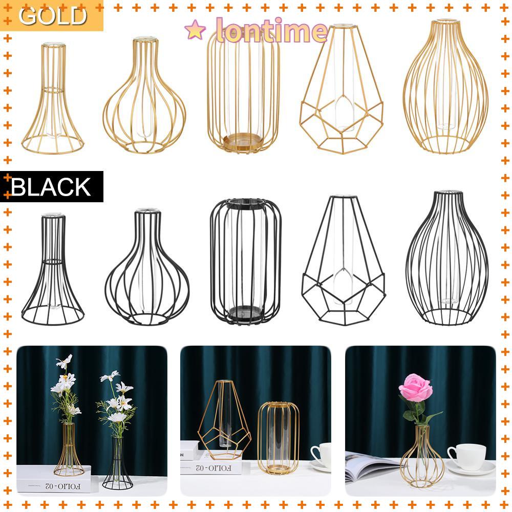 Lọ Hoa Bằng Sắt Có Giá Đỡ Kim Loại Phong Cách Bắc Âu