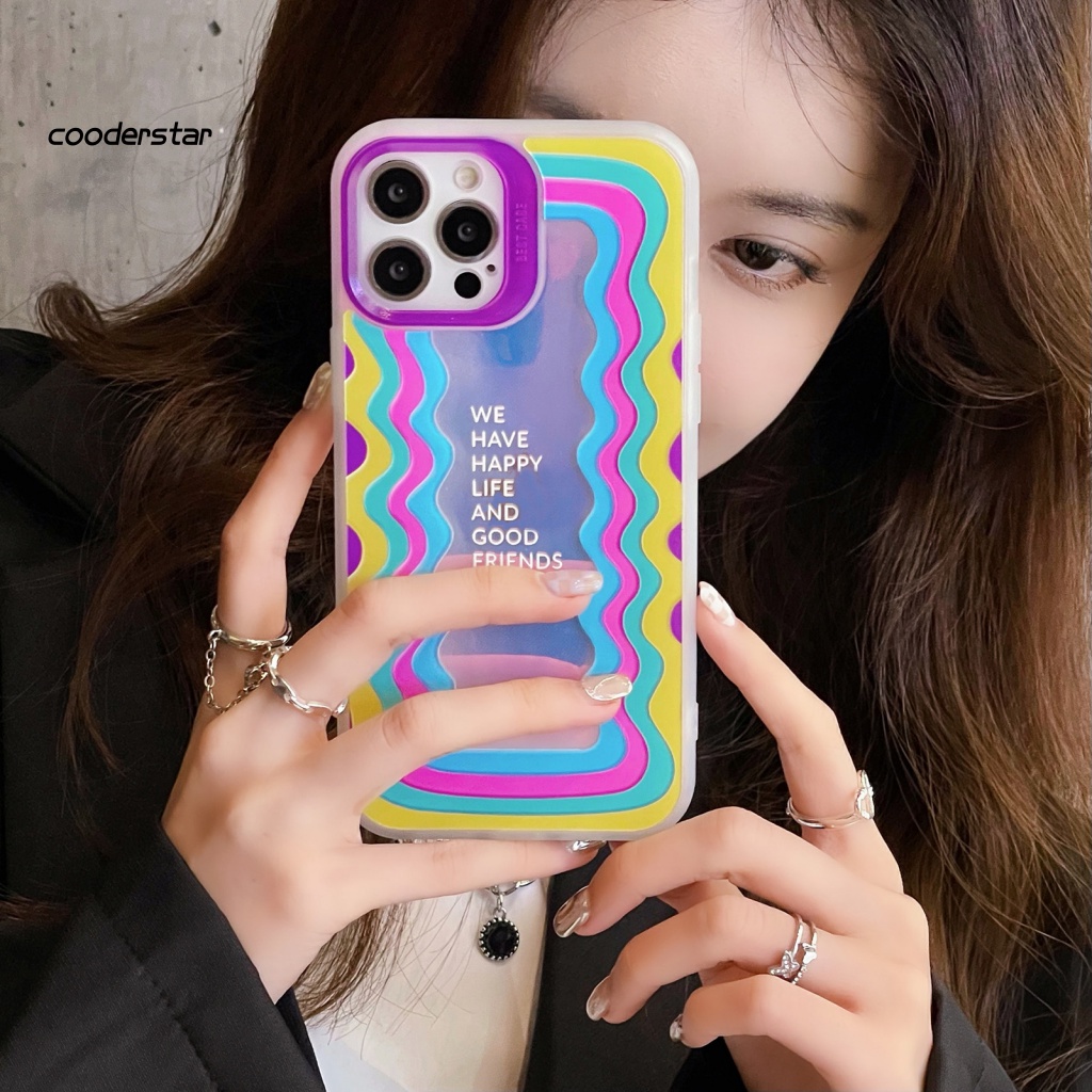 Ốp Điện Thoại In Chữ Màu Cầu Vồng Thân Thiện Với Môi Trường Cho iPhone 13 11 12 Pro Max XR X XS 7 8 Plus