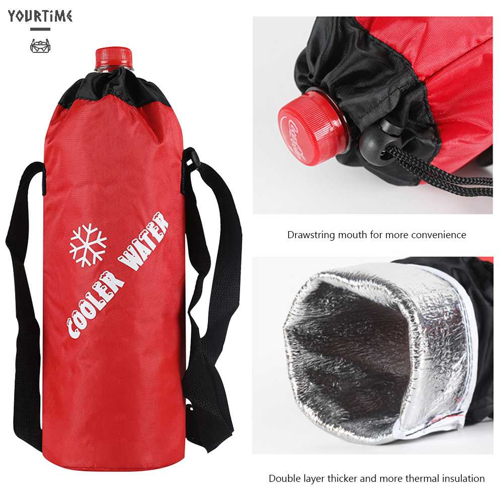 Túi Đựng Bình Nước Làm Mát Bằng Lá Nhôm Siêu Bền Tiện Dụng Mang Theo Du Lịch Cắm