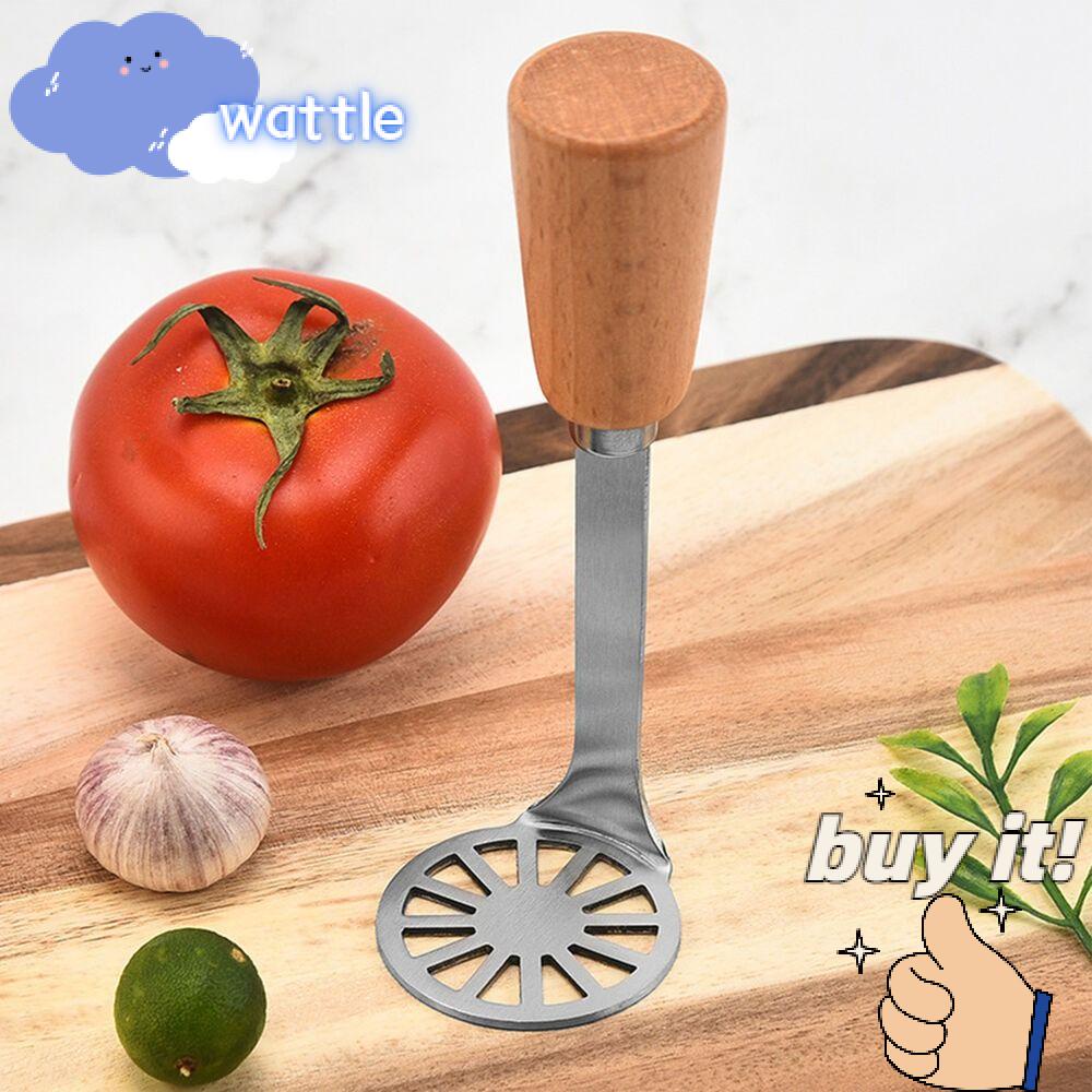 Dụng Cụ Nghiền Khoai Tây Bằng Thép Không Gỉ 304 Cán Gỗ