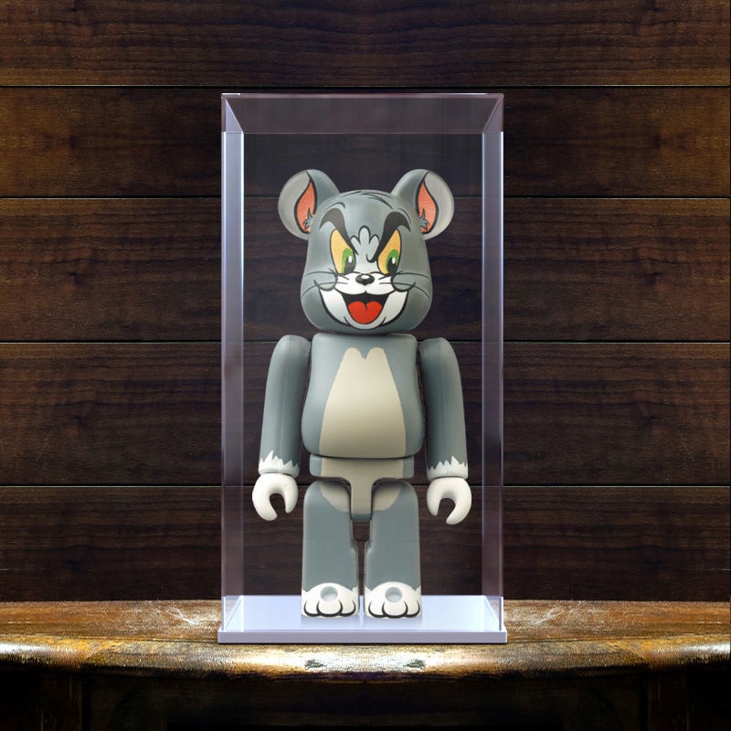 Đồ chơi bearbrick chống bụi bearbrick1000 % mô hình anime Acrylic trong suốt cao với Hộp Trưng Bày g