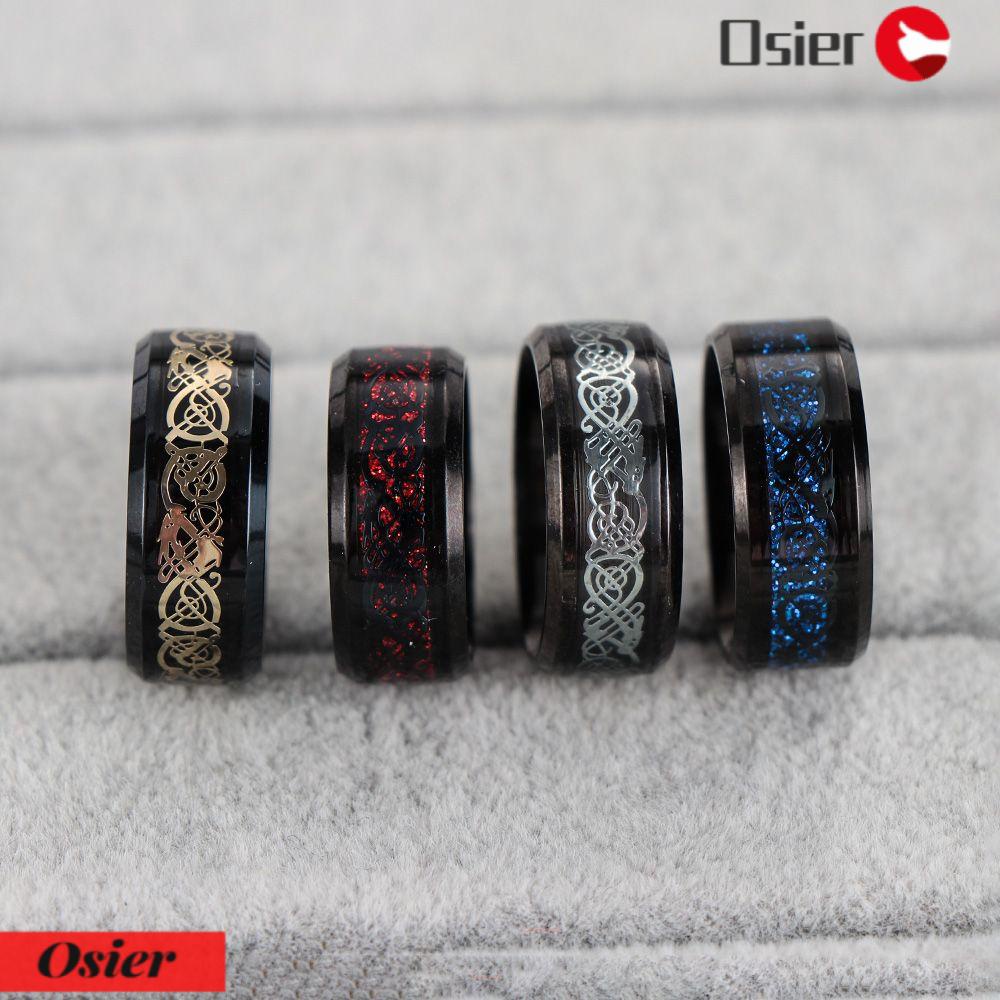 Nhẫn Nam Màu Đen Họa Tiết Rồng Celtic 1 Thời Trang Cá Tính