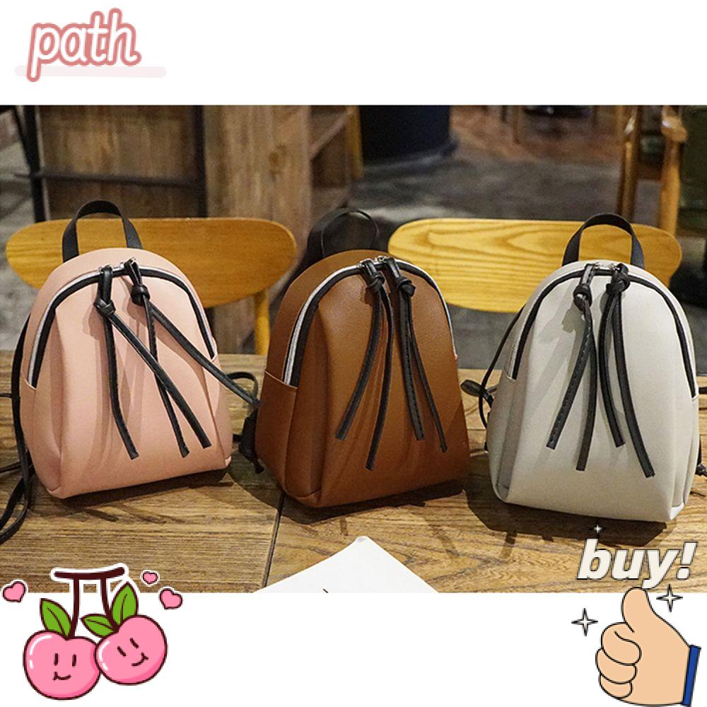 Ba Lô Da PU Mini Màu Trơn Thời Trang Dành Cho Học Sinh