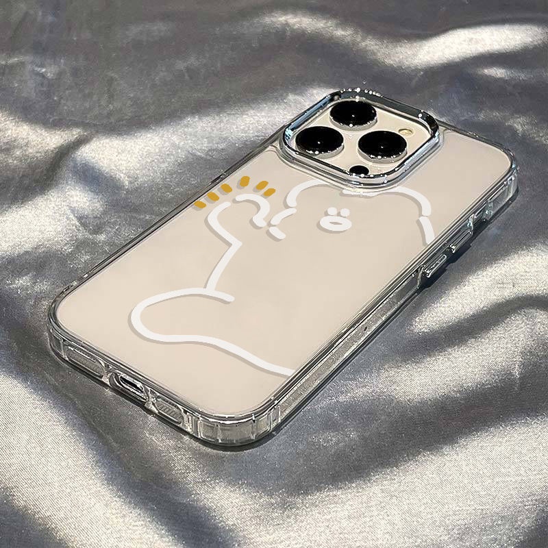 ✅Ốp Điện Thoại Mềm Chống Sốc In Hình Gấu Mập Cho Iphone 11 max13 12Plus 8 14pro 7