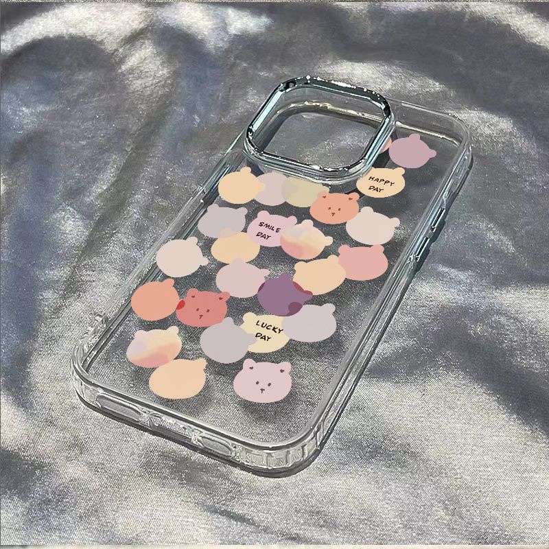 ✅Ốp Điện Thoại Mềm Chống Sốc In Hình Đầu Gấu Cho Iphone 14pro 11 12138 / max 7 Lbj 14pro