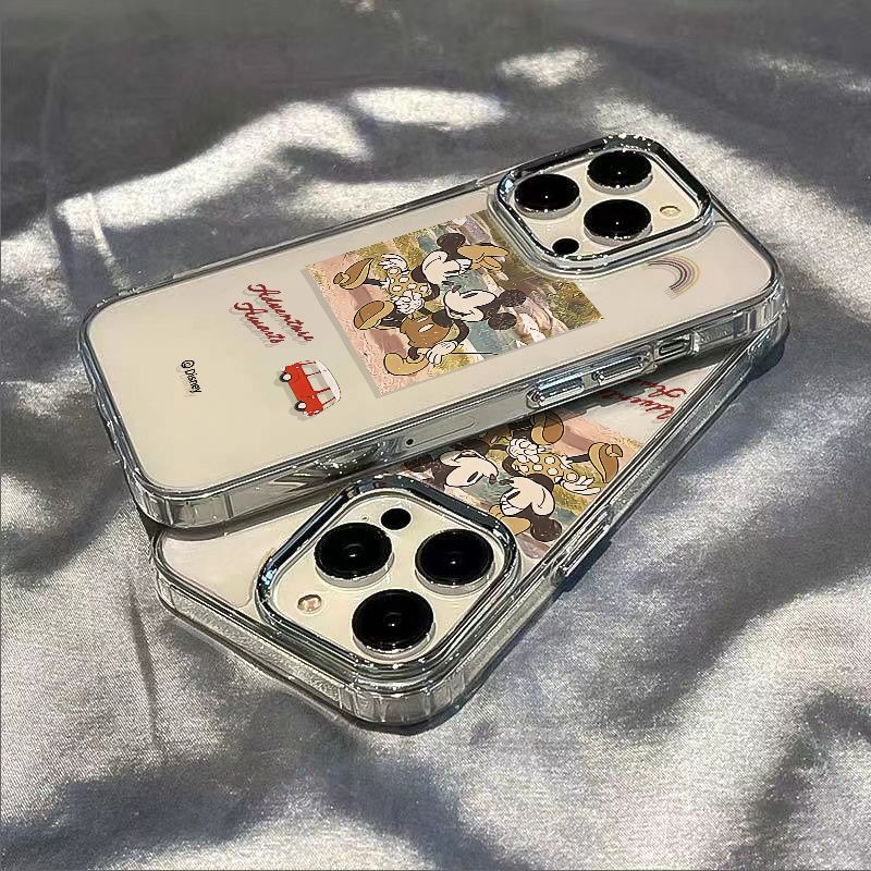 ✅Ốp Điện Thoại Dẻo Họa Tiết Hoạt Hình Mickey Minnie Dễ Thương Chống Sốc Cho Iphone 7max plus 14pro 8iPhone12 11 13