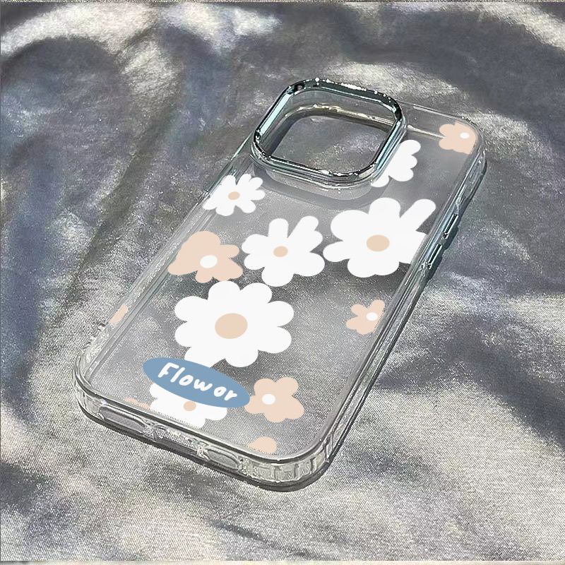 ✅Ốp Điện Thoại Dẻo Họa Tiết Hoa Cúc Đơn Giản Chống Sốc Cho iPhone12 / 14pro 11xs7max 13 plus8