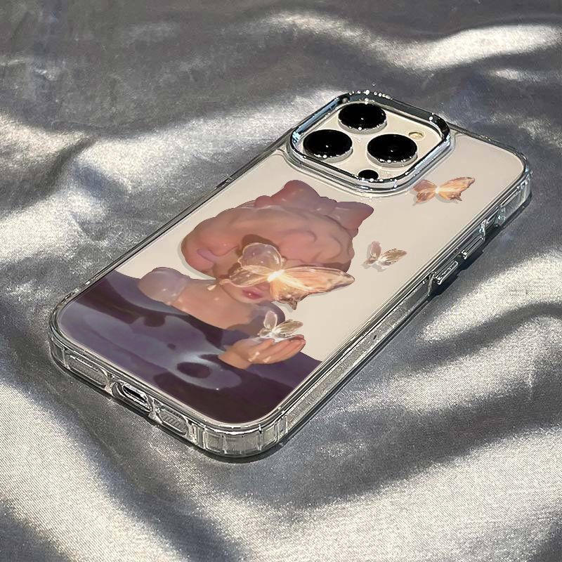 ✅Ốp Điện Thoại Mềm Chống Sốc Họa Tiết Bướm Đơn Giản Cho Iphone 13 / 7In Style plus118 14pro maxxs 12 R5GS