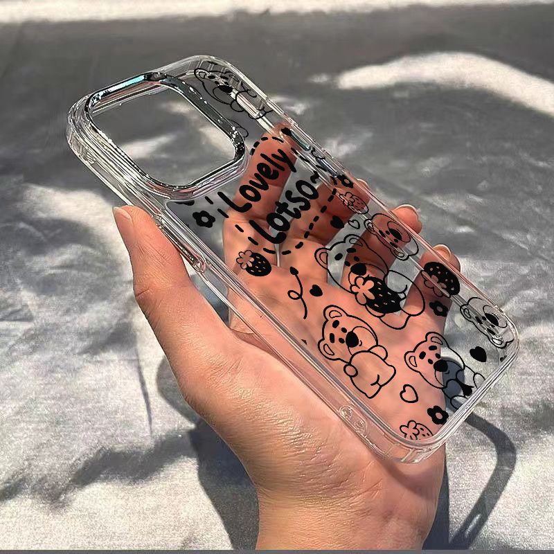 ✅Ốp Điện Thoại Mềm Chống Sốc In Hình Gấu Cho Iphone 14Pro Xs 13 7 12 plus8 11max XR0E