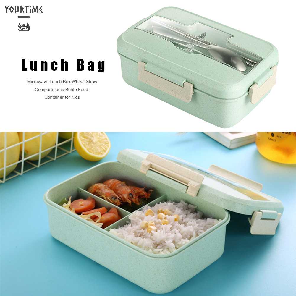 Hộp cơm Nhiều Ngăn Bằng Chất Liệu Rơm Lúa Mì Dành Cho Trẻ Em