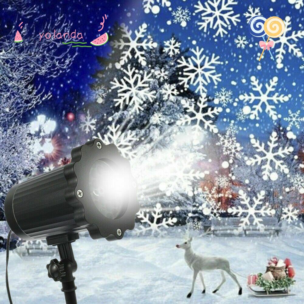 Đèn LED Chiếu Hình Bông Tuyết Chống Nước Trang Trí Năm Mới